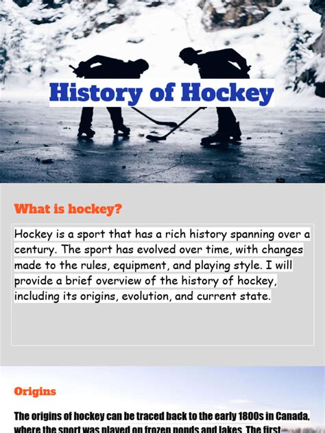 History of Hockey | PDF | Ice Hockey | National Hockey League