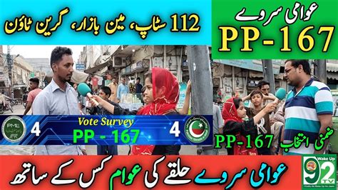 Fresh Vote Survey In PP 167 Who Is Favourite To Win PML N Vs PTI