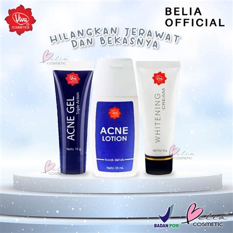 Jual Belia Viva Acne Gel G Lotion Ml Triple Action Whitening