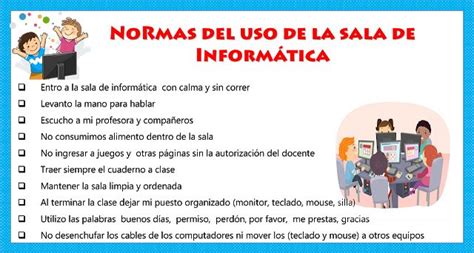 Informática Mari Galasso Normas de la sala de informática Salas