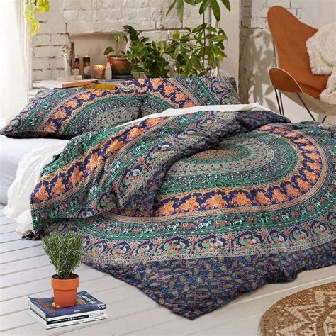 Bohemian Mandala Quilt Cover With Matching Pillow Cases Boho Duvet