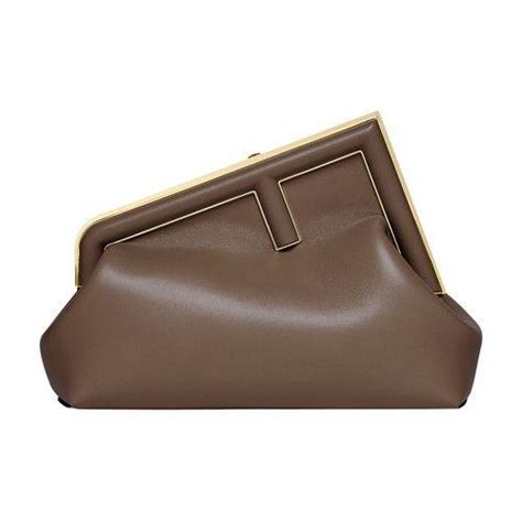 Fendi First Medium Leather Shoulder Bag In Brown Lyst