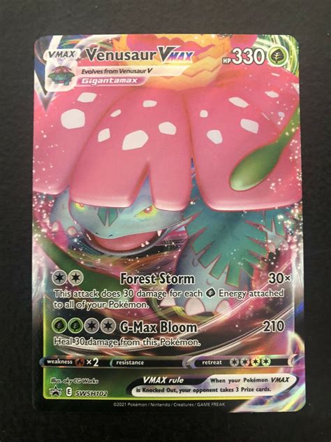 Mavin Pokémon TCG Venusaur VMAX SWSH Black Star Promos SWSH102 Holo Promo