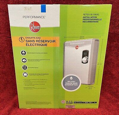 Electric Tankless Water Heater Performance 18 KW Self Modulating 3 5