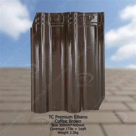 Coffee Brown Tc Premium Elbano Ceramic Roof Tile Dimensions X