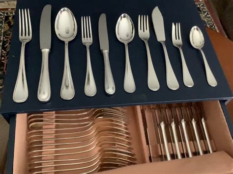 Auerhahn Perles Cutlery Set 12 Persons 125 Pieces Silverplate