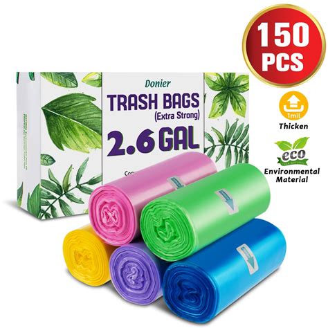 Small Wastebasket Trash Bags 2 6 Gallon Clear Garbage Bags Extra