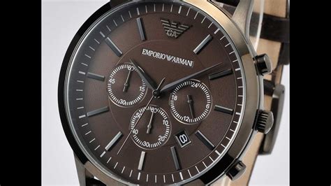 Emporio Armani Ar2462 Mens Watch Sportivo Chrono Brown Leather エンポリオ