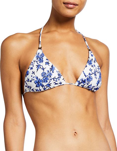 Tory Burch Printed String Bikini Top ShopStyle Clothes And Shoes