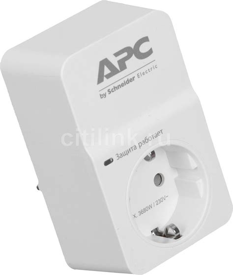Характеристики Сетевой фильтр APC PM1W-RS, белый(восстановленный ...