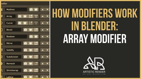 How Modifiers Work In Blender Exploring The Array Modifier YouTube