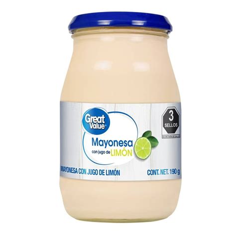 Mayonesa Great Value con jugo de limón 190 g Walmart