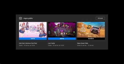 Epic Games Store Solta Os Jogos Doki Doki Literature Club Plus E Lost Castle De Graça Drops