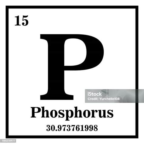 Fosfor Periodieke Tabel Van De Elementen Vector Illustratie Eps 10