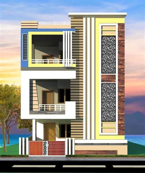 Front Elevation Designs For 3 Floors Building House Front Elevation