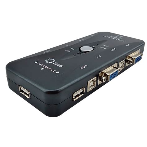 Switch Kvm Vga Usb Portas Ed Cabos