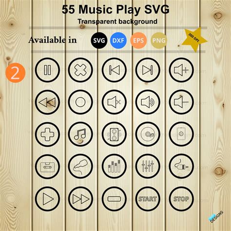 55 SVG Music Player Svg Bundle Svg Files Svg Cricut Png DXF EPS