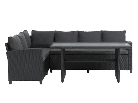 Set Muebles Jard N Agermose Plazas Con Almacenaje Negro Jysk