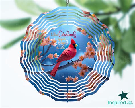 Cardinal Wind Spinner Png 3d With Quote When Cardinals Appear Etsy Canada