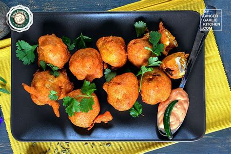 Gobi Pakora Recipe Crispy Cauliflower Pakoda My Ginger Garlic Kitchen