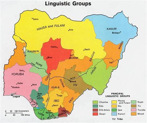 Nigerian ethnic groups map - Map of nigeria showing ethnic groups ...