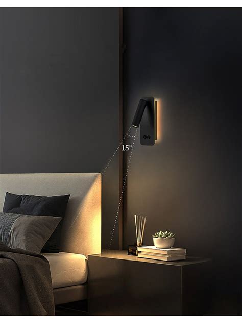 Wall Reading Lamp Mounted Bedside Wall Sconce Lighting Minimalist Light Headboard Book Read