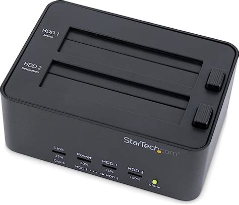 StarTech Dual Bay Hard Drive Duplicator And Eraser Standalone SATA