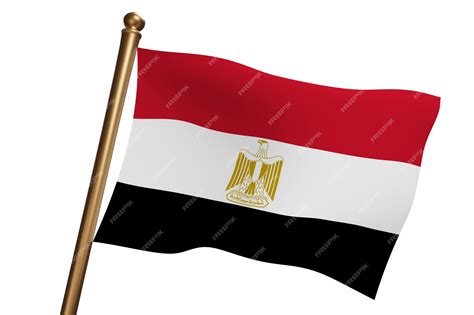 Premium Photo The National Flag Of Egypt Waving