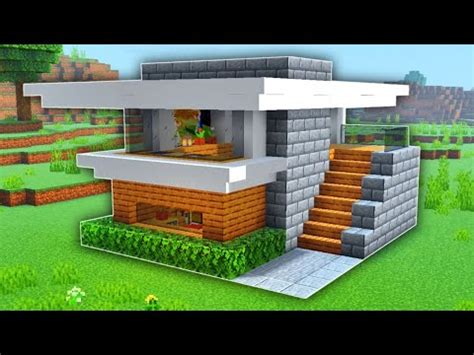 Minecraft Tutorial Cara Membuat Rumah Modern Simple Cara Membuat