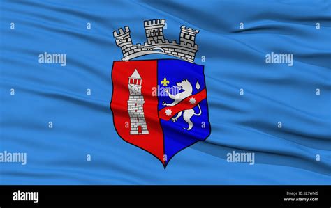 Closeup Tirana City Flag Albania Stock Photo Alamy