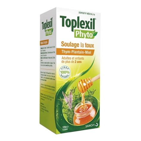 PHYTOXIL Sirop Toux 180g Thym Plantain Miel Laboratoire Sanofi