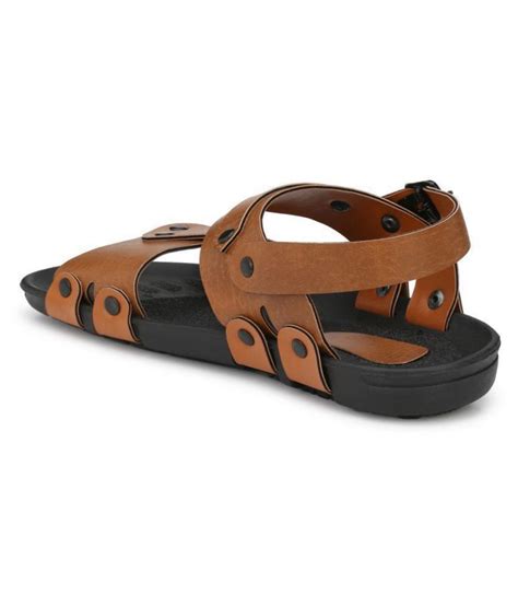 Dakarr Tan Synthetic Leather Sandals Buy Dakarr Tan Synthetic Leather