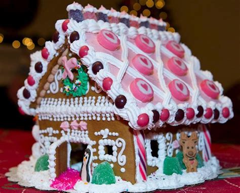 Pink Gingerbread House For Valentines Or Birthday