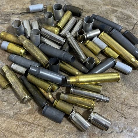 Mixed Spent Bullet Casings Once Fired 9MM 223 40 45 38 357 7.62x39 308