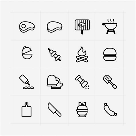 Barbecue Vector Icons