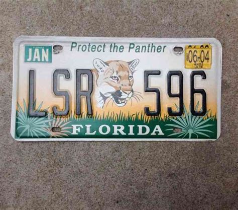 Florida Protect The Panther License Plate