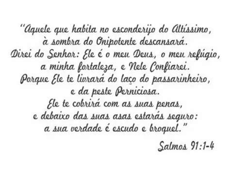 Adesivo Decorativo Parede Frase Salmo Deus Fe Senhor