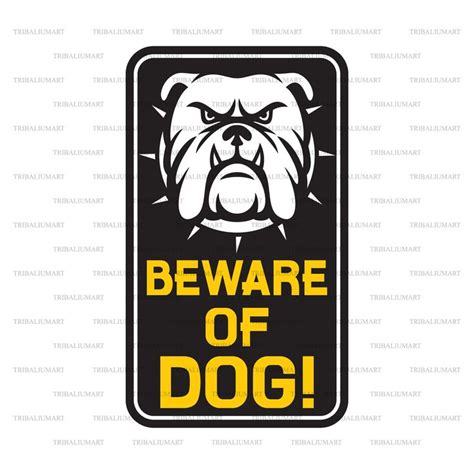 Beware of Dog Sign. Cut Files for Cricut. Clip Art eps, Svg, Pdf, Png ...