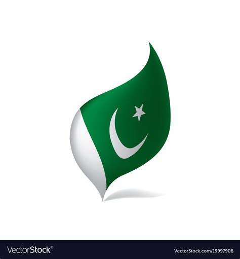 Pakistan flag Royalty Free Vector Image - VectorStock