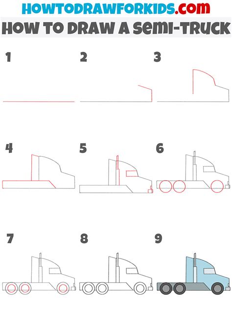 Truck Drawings Step By Step