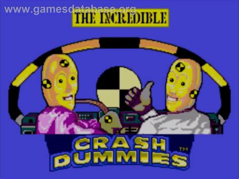 Incredible Crash Dummies Sega Master System Artwork Title Screen