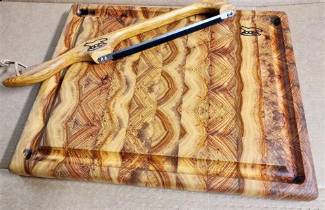 Cutting Board End Grain Canary Wood Wblood Trail Foxcreek Baskets