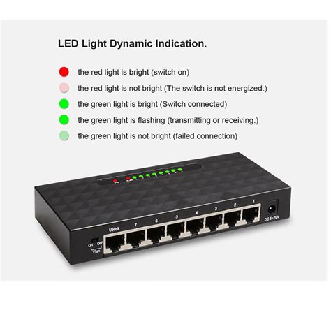 8/5-портовый сетевой коммутатор 10/100/1000 Мбит/с, Ethernet-гигабитный ...