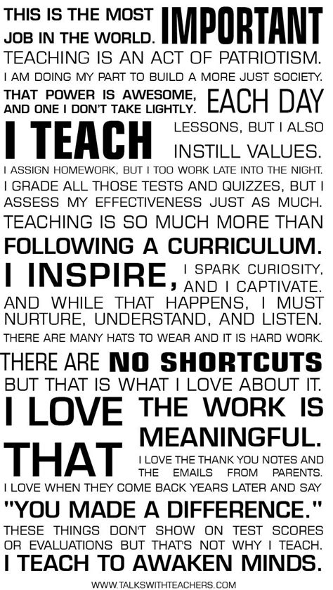 The Teacher Manifesto Project Teacher Inspiration Teaching