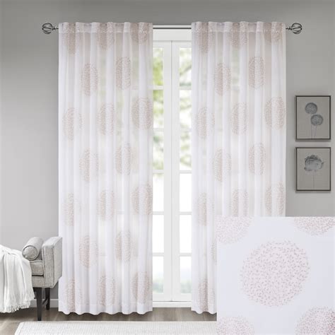Home Essence Ophelia Sheer Branch Flocking Window Panel - Walmart.com