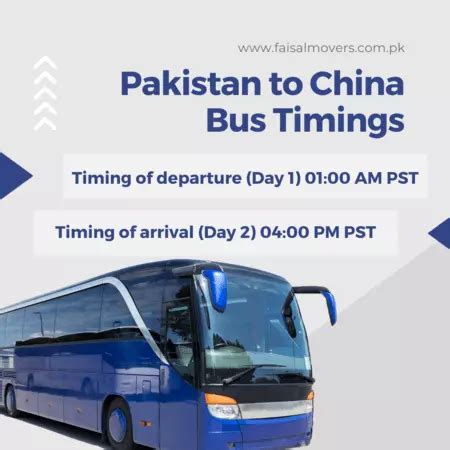 Pakistan To China Bus Service By Faisal Movers Faisal Movers