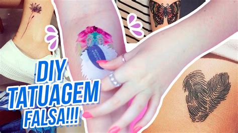 3 FORMAS DE FAZER TATUAGEM FALSA EM CASA Rápido e Fácil YouTube