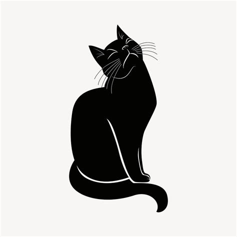 Black cat clipart, animal drawing | Free Vector - rawpixel