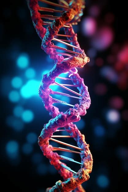 Premium Photo Double Helix Structure Of Dna Molecule With Glowing