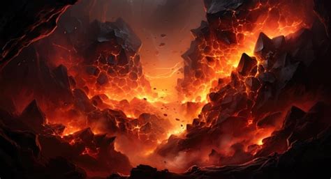 Premium Photo | Volcano lava background